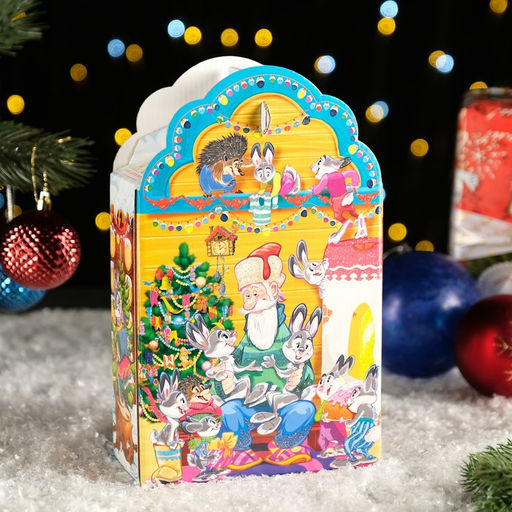 Цена за 5 шт. Подарочная коробка Дед Мороз и Зайцы, 16 х 7,5 х 26 см - Simaland фото 2