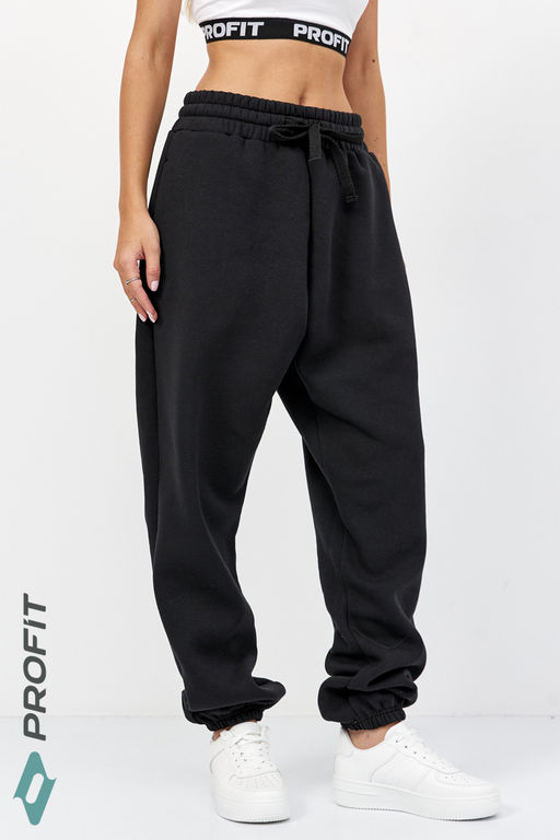 Спортивные штаны/брюки женские с начесом черные