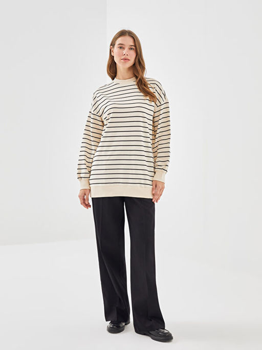 ?izgili Oversize Kad?n Sweatshirt Tunik