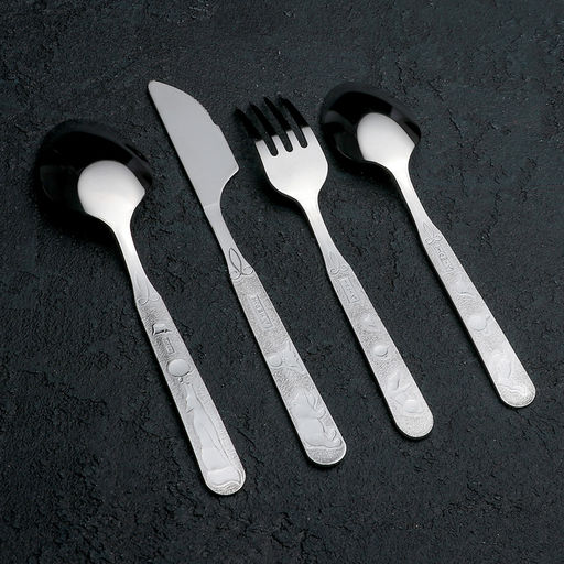 Набор столовых приборов «Топтыжка», 4 предмета, толщина 1.5 мм