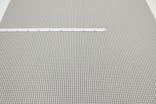 Пестрядь Мелкая клетка цв.кофейный/бежевый/изумрудный, ш.1.5м, хлопок-100%, 150гр/м.кв - Купава фото 4