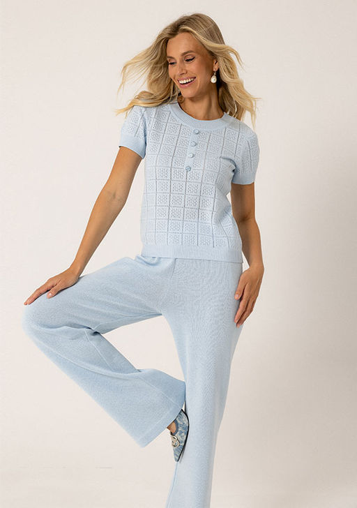 SS-2500 джемпер женский голубой - Mozart фото 7