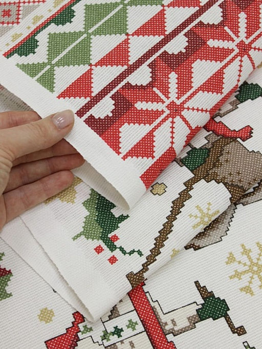 Рогожка Зимние развлечения, ш.1.5м, хлопок-100%, 165гр/м.кв, раппорт 63см - Купава фото 4