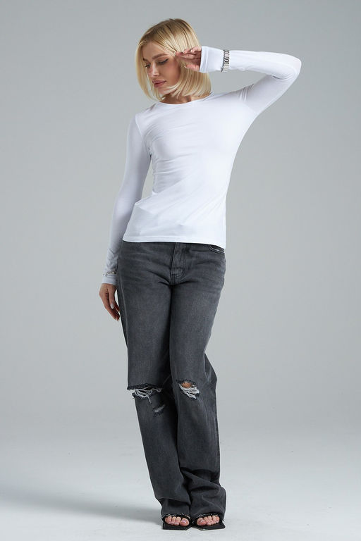 Лонгслив облегающий повседневный skims