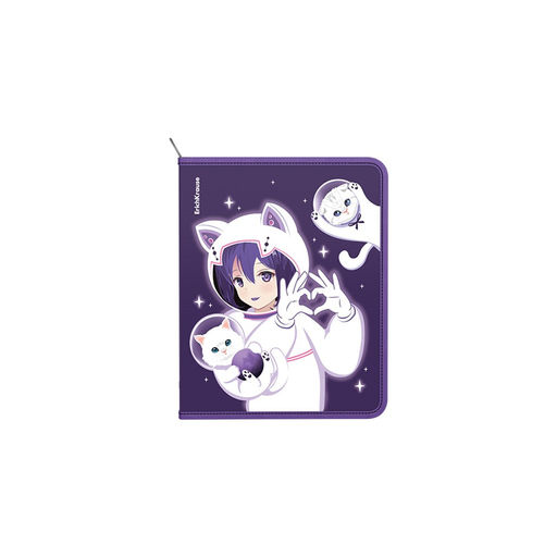 Папка для тетрадей А5+, молния вокруг ErichKrause "Space Anime" (61197) 550мкм