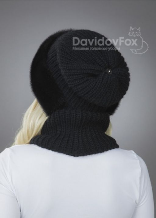 Комплект Ника экомех трикотаж блэк манишка