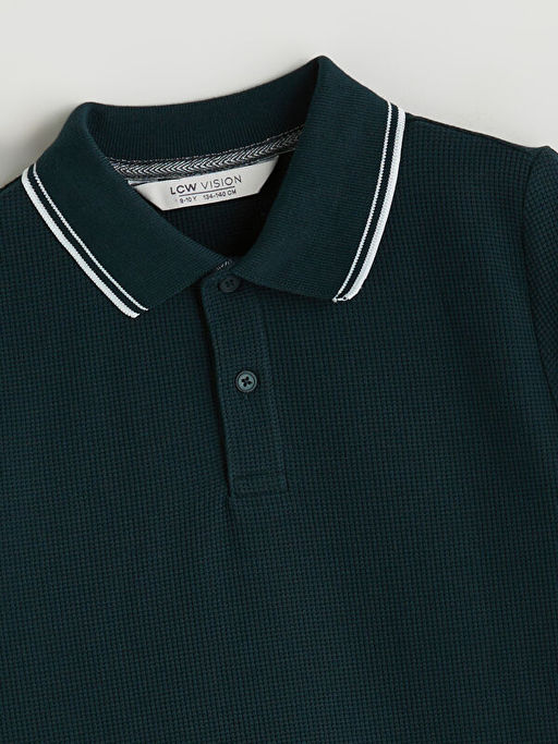 Polo Yaka Dokulu Erkek ?ocuk Ti??rt