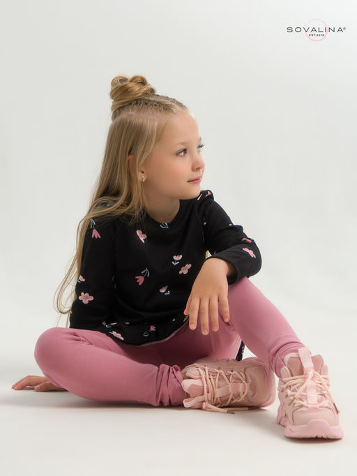 Костюм Алиса тюльпаны на черном-сухая роза - Sovalina фото 19