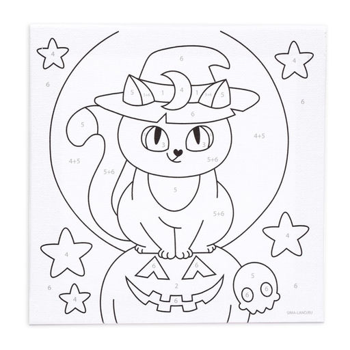 Картина по номерам Кошечка под луной 15 15 см - Школа талантов фото 3