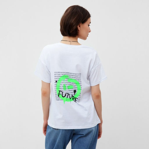 Футболка женская MINAKU Future, белая, размер 42