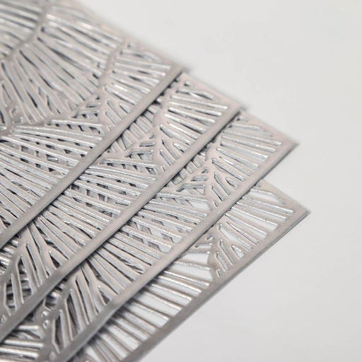 Набор салфеток сервировочных на стол Доляна Веер, 4 шт, 3045 см, цвет серебряный  фото 7