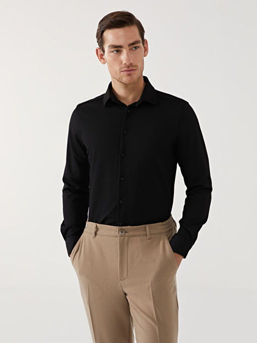 Slim Fit Uzun Kollu Erkek G?mlek