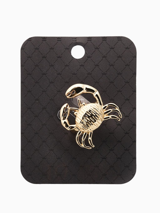 Кольцо "Краб", безразмерное, цвет золото