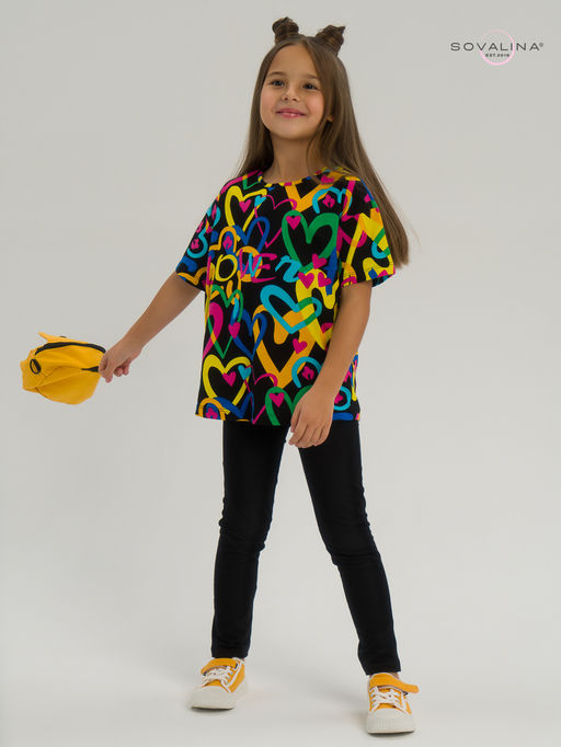 Костюм Мун яркие сердца-черный - Sovalina фото 24