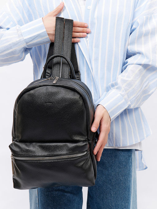 LACCOMA рюкзак Скарлет-Н2005-черный эко кожа хлопок