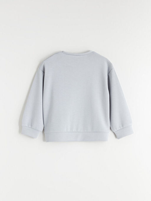 Bisiklet Yaka Hello Kitty Bask?l? K?z ?ocuk Sweatshirt