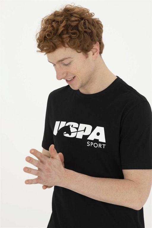 Мужская черная футболка - U.s. polo assn фото 2