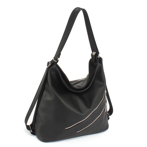 Сумка женская искусственная кожа ADEL-245/1в (рюкзак-change), 1отдел+кар/перег. плеч/ремень, черный 249776