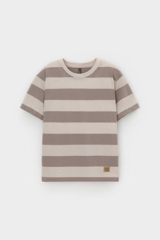 КР 302461/бежевый,коричневый,полоска к554 фуфайка (футболка) для мал - Crockid фото 2