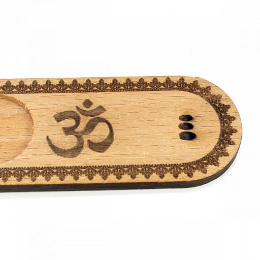 Подставка под благовония Лыжа ОМ с узором - Сандаловый дом фото 2