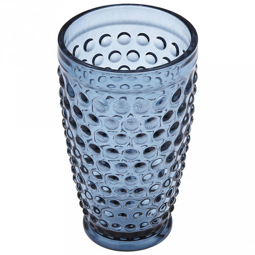 Сидней Стакан стеклянный 450мл, д8,3см, h14,5см, рельефное, цветное стекло, цвет - сапфировый (Китай) Цена указана за штуку. В коробке 6 штук.