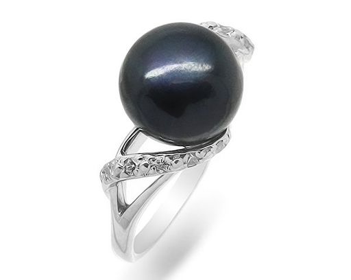 Кольцо из серебра жемчуг, км030ч