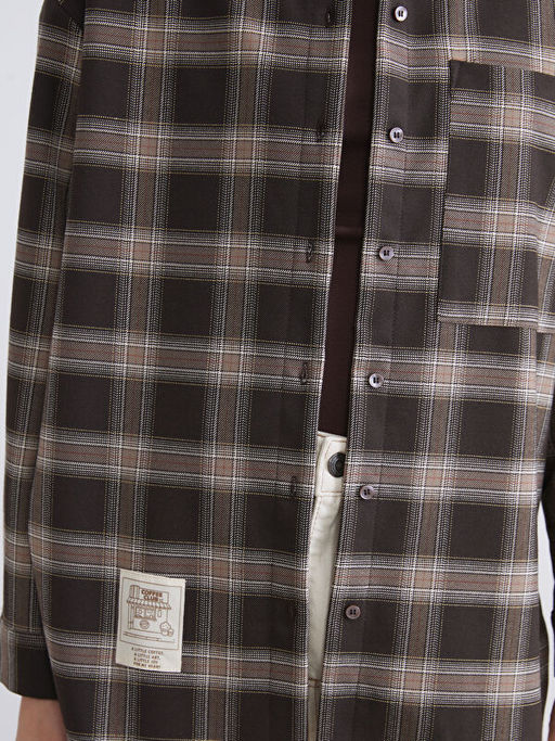 Ekose Oversize Poplin Kad?n G?mlek Tunik