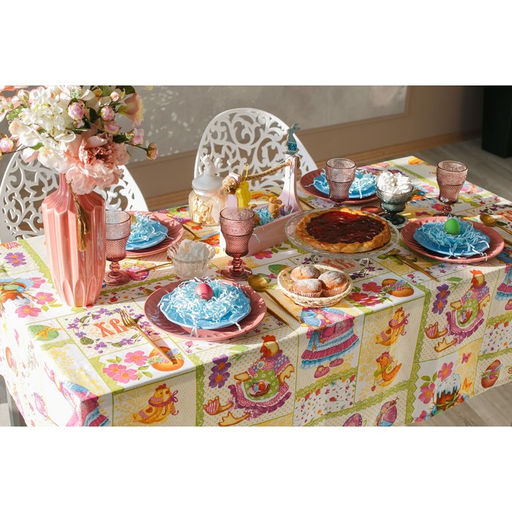 Скатерть Доляна Светлая Пасха, 220 144 см, 100 % хлопок, рогожка, 164 г/м  фото 17