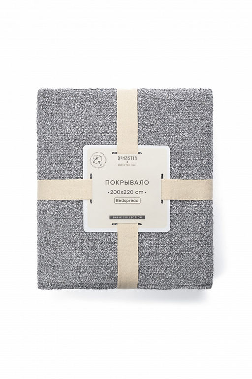 Покрывало вафельное 200x220 серый Хлопок 100% - Denastia фото 2