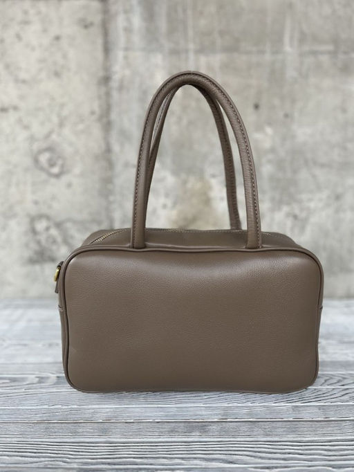 Женская кожаная сумка бочонок 1003 Хаки