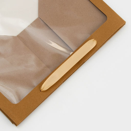 Цена за 10 шт. Пакет подарочный с широким дном и окном 35?29?28 см, крафт - UPAK LAND фото 2