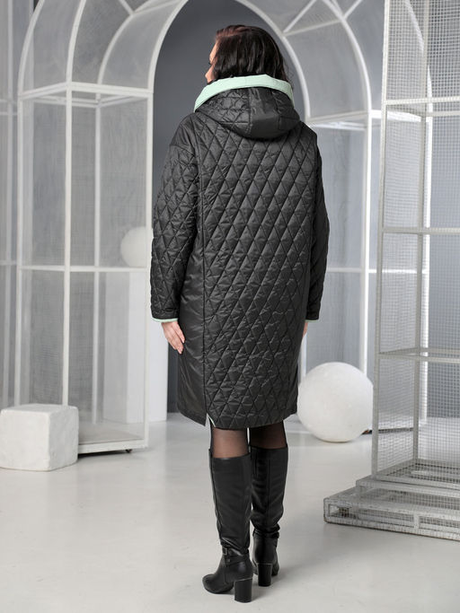 25117 Плащ утепл. черный - Dizzyway фото 4