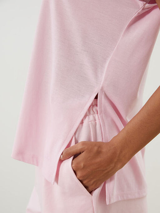 Bisiklet Yaka Oversize Kad?n Spor Ti??rt