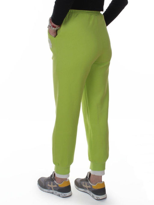 2619 LT. GREEN Брюки спортивные утепленные женские (85% хлопок, 10% полиэстер, 5% спандекс)
