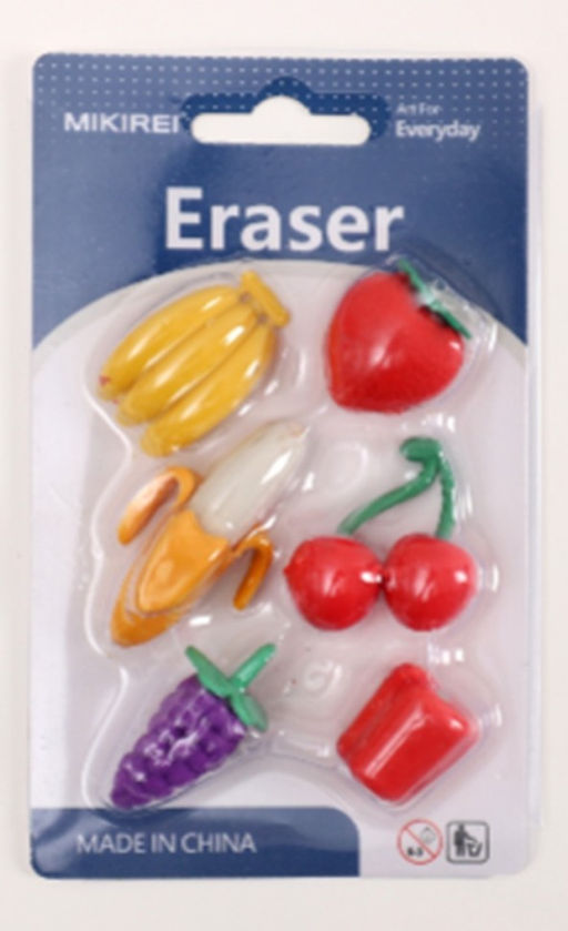 Ластики "Fruits", 6 шт. в наборе