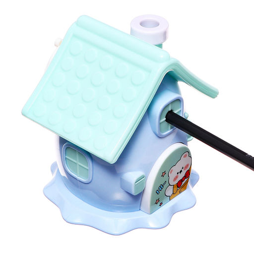 Точилка механическая с контейнером, 5 видов заточки, Домик синий - Simaland фото 9