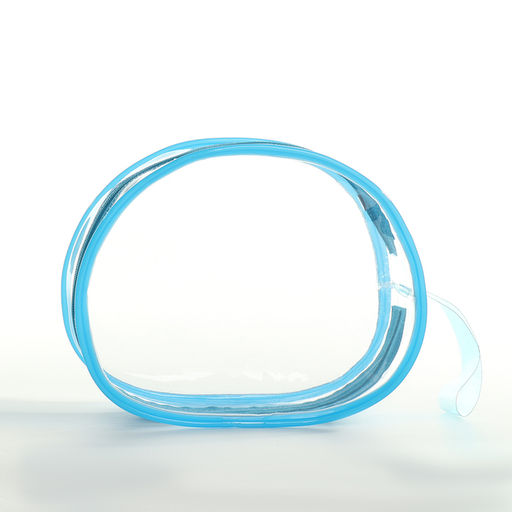 Цена за 2 шт. Косметичка на молнии для бассейна, с ручкой, голубая/прозрачная - Simaland фото 2