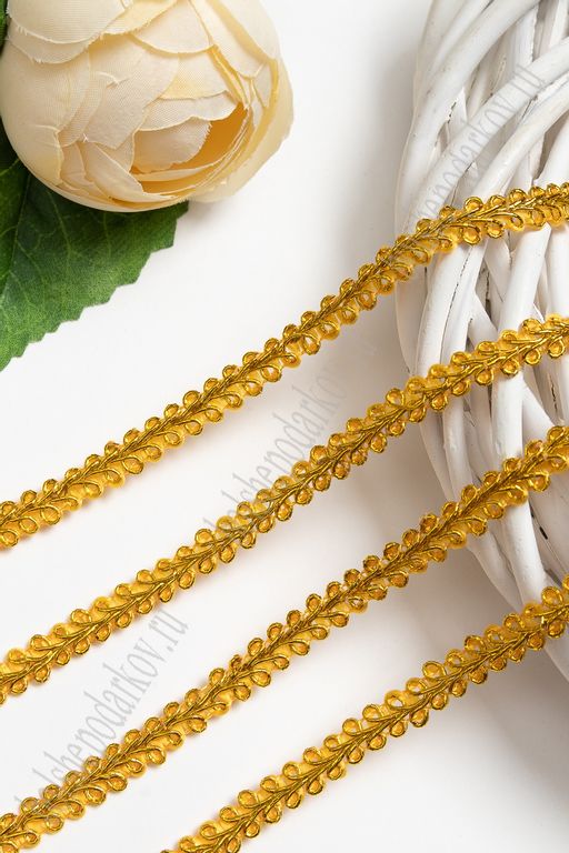 Тесьма отделочная 0,9 см*20 ярд (SF-253) золото