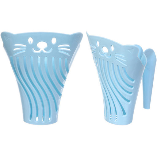 Цена за 3 шт. Совок - ковш для кошачьего туалета "ДОНКОТТИКО", цвет голубой, 17*12см (лейбл)
