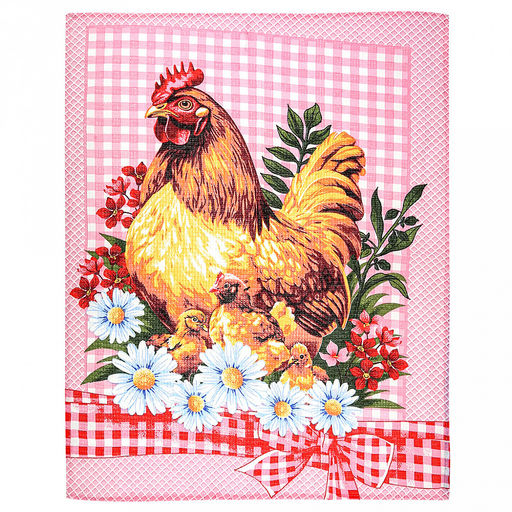 Салфетка хозяйственная 50х60см "Домашнее хозяйство", набор 3шт, вафельное полотно, хлопок 100%, плотность 245г/м2, на картоне, "Домашняя мода" (Россия)