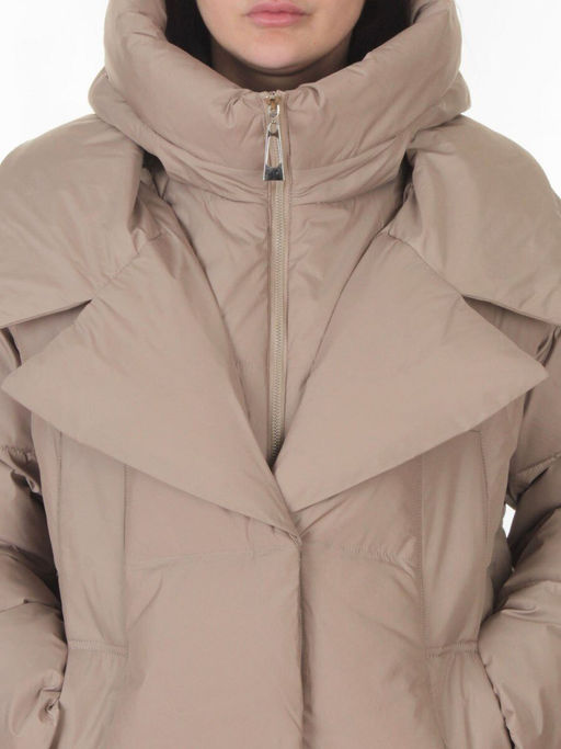Z24-829 BEIGE Куртка зимняя женская оверсайз (200 гр. тинсулейт)