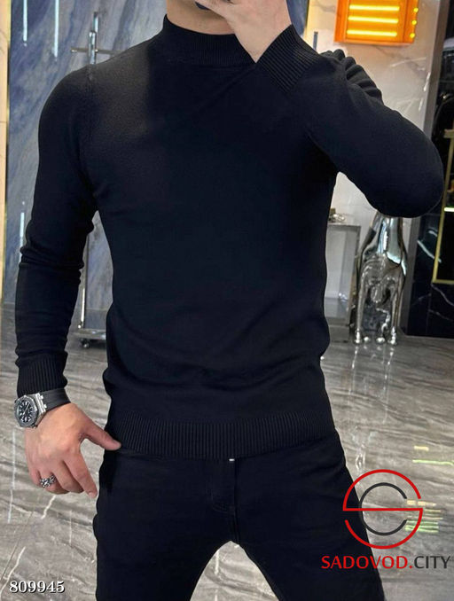 Мужская водолазка однотонная - Bruno фото 2