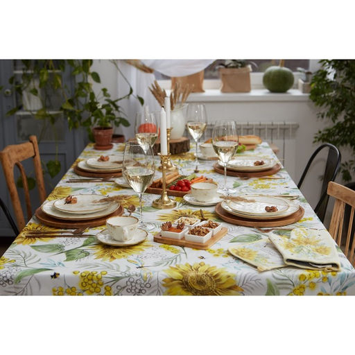 Скатерть Этель. Солнечные цветы, 220?147 см, 100% хлопок, саржа 190 г/м?