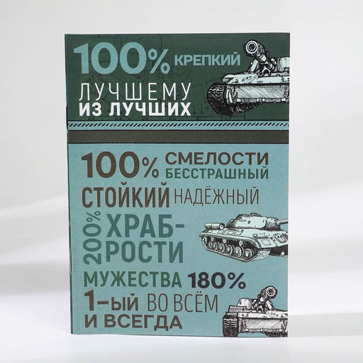 Подарочный набор 23 февраля: С днем защитника отечества блокнот А6, значок, наклейки и карандаши 2 шт. - Artfox фото 3