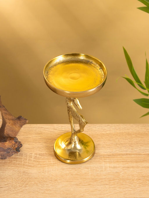 Подсвечник «Зимняя сказка», 10×10×17.5 см, алюминий, золотой