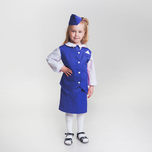 Карнавальный костюм Стюардесса, рост 122-130 см, цвета МИКС - Simaland фото 4