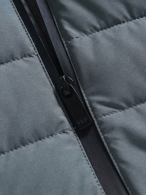 Куртка мужская удлинённая стёганая с капюшоном и графеновой подкладкой утеплитель тинсулейт