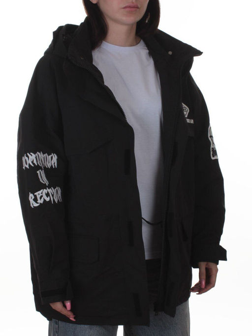 3104 BLACK Куртка демисезонная женская (100 гр. холлофайбер)