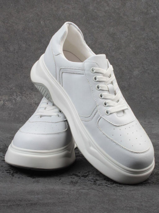 03-3062-2 WHITE Кроссовки женские (натуральная кожа)