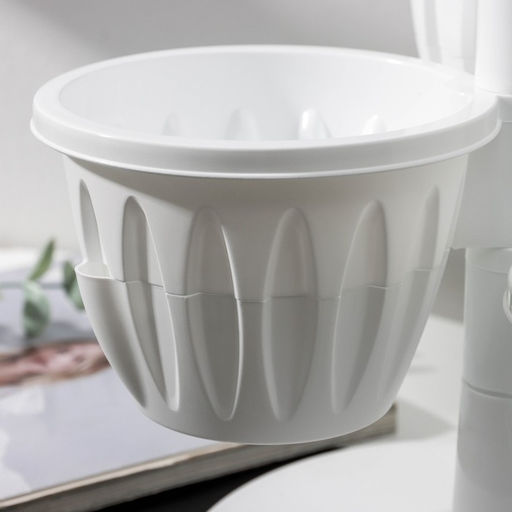 Кашпо многоярусное Plast-Avenue «Каскад», 3 шт., 700 мл, пластик, белое